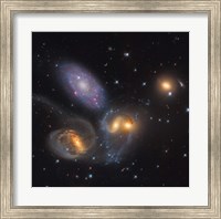 Stephan's Quintet, a grouping of galaxies in the Constellation Pegasus Fine Art Print