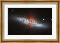 Messier 82, a starburst galaxy in the Constellation Ursa Major Fine Art Print