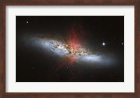 Messier 82, a starburst galaxy in the Constellation Ursa Major Fine Art Print