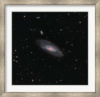 Messier 106, a spiral galaxy in the Constellation Canes Venatici Fine Art Print