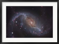 Barred spiral galaxy NGC 1672 in the Constellation Dorado Fine Art Print