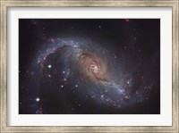 Barred spiral galaxy NGC 1672 in the Constellation Dorado Fine Art Print