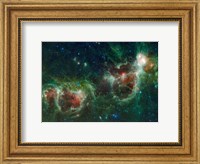Infrared mosaic of the Heart and Soul nebulae in the Constellation Cassiopeia Fine Art Print
