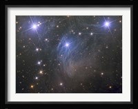 Messier 45, the Pleiades, an open star cluster in the Taurus Constellation Fine Art Print