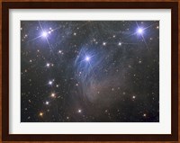Messier 45, the Pleiades, an open star cluster in the Taurus Constellation Fine Art Print