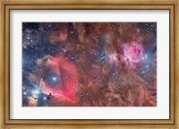 Widefield view of Orion Nebula and Horsehead Nebula Fine Art Print