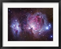M42, the Orion Nebula (top), and NGC 1977, a reflection Nebula (bottom) Fine Art Print