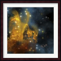 A colorful Nebula shines bright with star making in its clouds Fine Art Print
