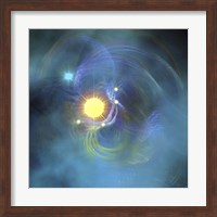 A large sun is veiled by surrounding Nebular clouds Fine Art Print