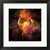 An emission Nebula out in space forming stars and galaxies Fine Art Print