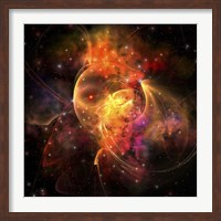 An emission Nebula out in space forming stars and galaxies Fine Art Print
