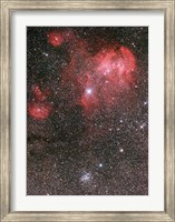 Bat Nebula (IC 2948) and open star cluster NGC 3766, the Pearl Cluster Fine Art Print