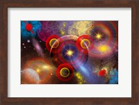 Planets and stars mixed together in an ever-changing Nebula Fine Art Print