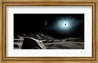 The bright star Rigel Eclipsed by a moon of a hypothetical planet Fine Art Print