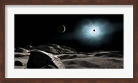 The bright star Rigel Eclipsed by a moon of a hypothetical planet Fine Art Print