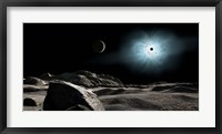 The bright star Rigel Eclipsed by a moon of a hypothetical planet Fine Art Print