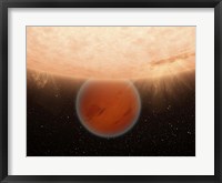 Unusual, methane-free world partially Eclipsed by its Star Fine Art Print