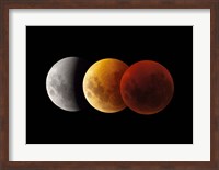 Composite image of lunar Eclipse, Victoria, Australia Fine Art Print