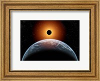 A total Eclipse of the Sun as seen from being in Earth's orbit Fine Art Print