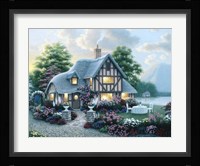 Lakeside Cottage Framed Print