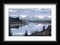 Sunset At Oxbow Fine Art Print