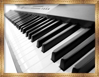 Yamaha P120 close-up of Piano Keys Fine Art Print