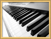 Yamaha P120 close-up of Piano Keys Fine Art Print