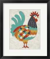 Country Chickens I Framed Print