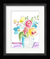 Flower Burst Vase I Framed Print
