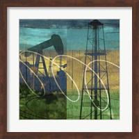 Oil Rig & Oil Well Collage Fine Art Print