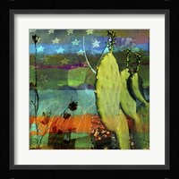 Cactus & Flag Collage Fine Art Print