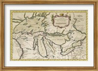 Map of the Great Lakes Fine Art Print