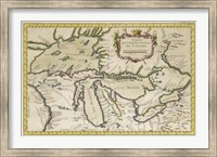 Map of the Great Lakes Fine Art Print
