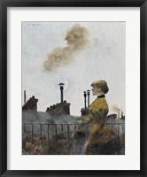 Young Woman On A Balcony In Profile Fine Art Print