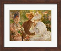 On The Terrace In Sevres With The Painter Henri Fantin-Latour Fine Art Print
