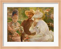 On The Terrace In Sevres With The Painter Henri Fantin-Latour Fine Art Print