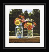 Zinnias a Sunnin' Fine Art Print