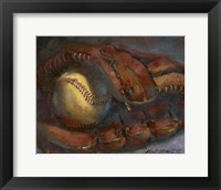 Baseball and Mitt Framed Print