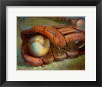 The American Dream - Baseball and Glove 9 Framed Print