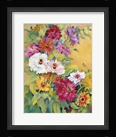 Mardi Gras Zinnias Fine Art Print