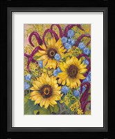Sunflowers And Thistles Fine Art Print