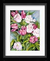 Light Pink And Dark Tulips Fine Art Print