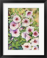Red Centered Hollyhocks Fine Art Print