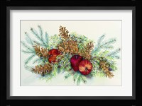 Winter Greens With Apples Framed Print