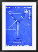 Martini Blue Print II Fine Art Print