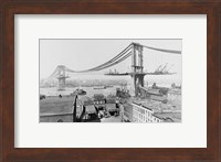 Manhattan Bridge Construction 1909 Fine Art Print