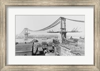 Manhattan Bridge Construction 1909 Fine Art Print