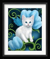 Aquamarine Cat Framed Print