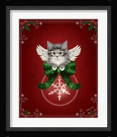Happy Holidays Cat Framed Print