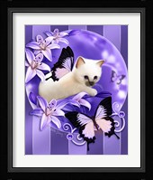 Purple Lilies Framed Print